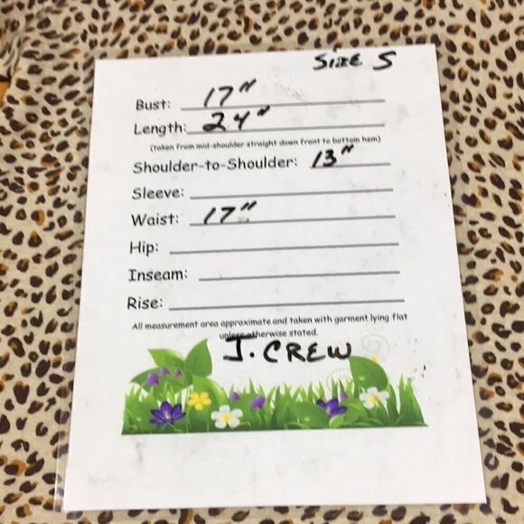 J Crew Small cheetah print tee short sleeve machine wash easy care 100% … - Picture 8 of 8